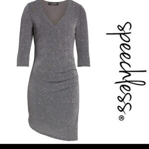 Silver Sparkly Holiday Dress New